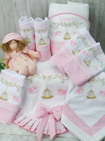 Kit Enxoval Bebê Personalizado Jardim Encantado