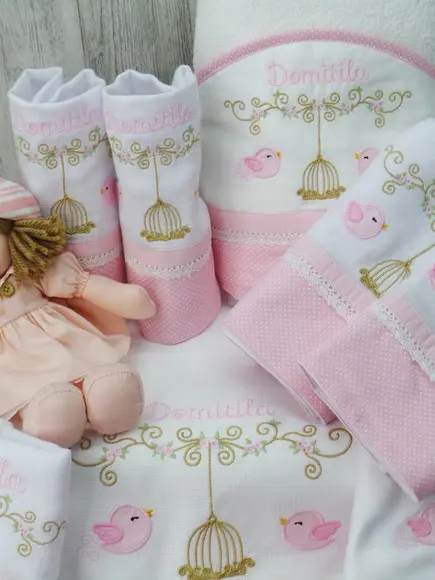 Kit Enxoval Bebê Personalizado Jardim Encantado