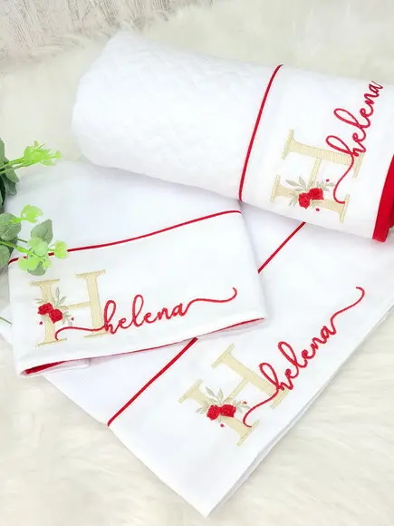 Kit Enxoval Bebê Personalizado Monograma