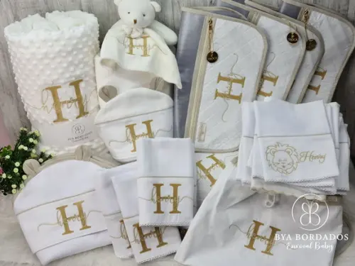 Kit Enxoval Bebê Personalizado Nome Sobreposto