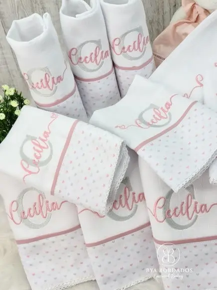 Kit Enxoval Bebê Personalizado Nome Sobreposto