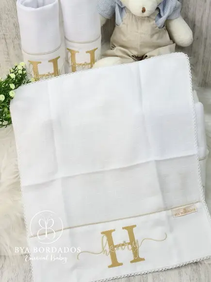 Kit Enxoval Bebê Personalizado Nome Sobreposto