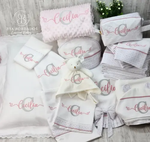 Kit Enxoval Bebê Personalizado Nome Sobreposto