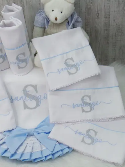 Kit Enxoval Bebê Personalizado Nome Sopreposto