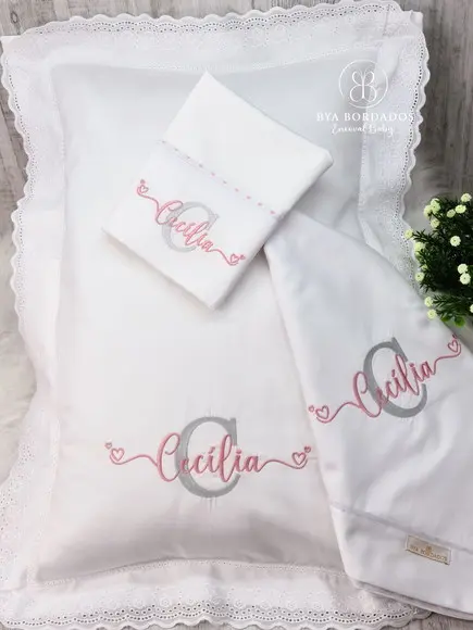 Kit Enxoval Bebê Personalizado Nome Sobreposto
