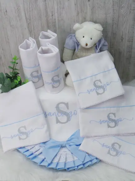 Kit Enxoval Bebê Personalizado Nome Sopreposto