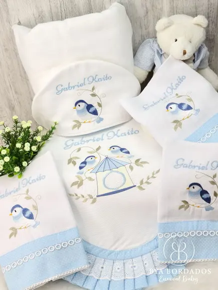 Kit Enxoval Bebê Personalizado Passarinho