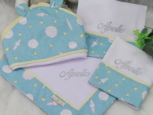 Kit Enxoval Bebê Personalizado Planetinha