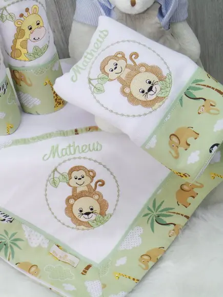 Kit Enxoval Bebê Personalizado Safari
