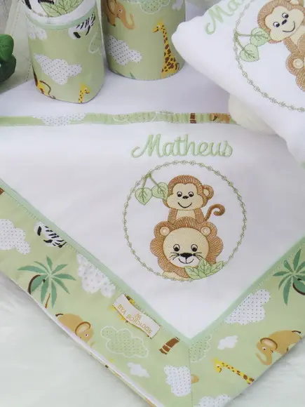 Kit Enxoval Bebê Personalizado Safari