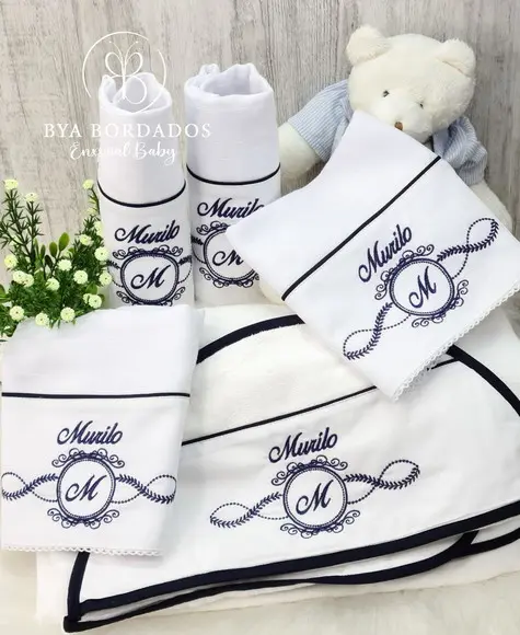 Kit Enxoval Maternidade Personalizado Menina Bordado