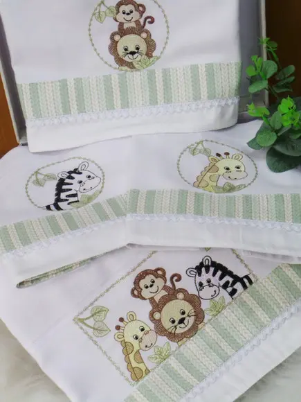 Kit Fralda Bebê Personalizada Safari
