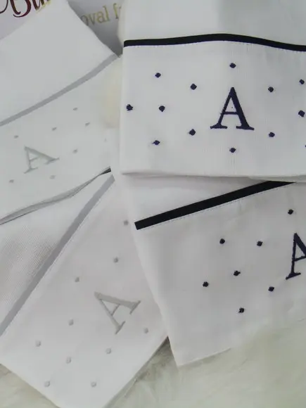 Kit Fraldas Bordado Poá Personalizada