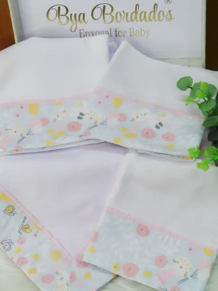 Kit Fraldas e Cueiro Bebê Incluso Nome do Bebê