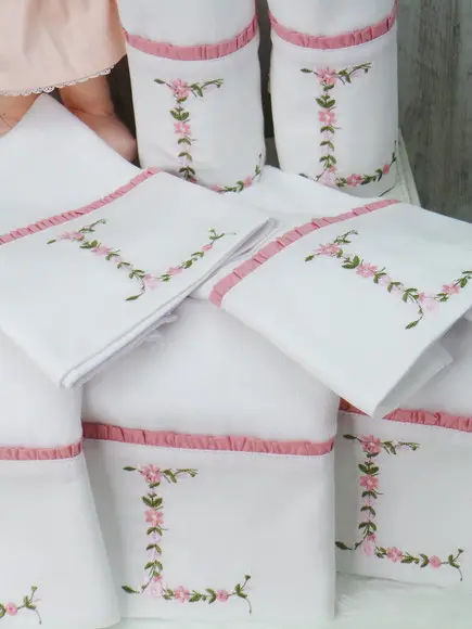 Kit Fraldas Monograma Floral