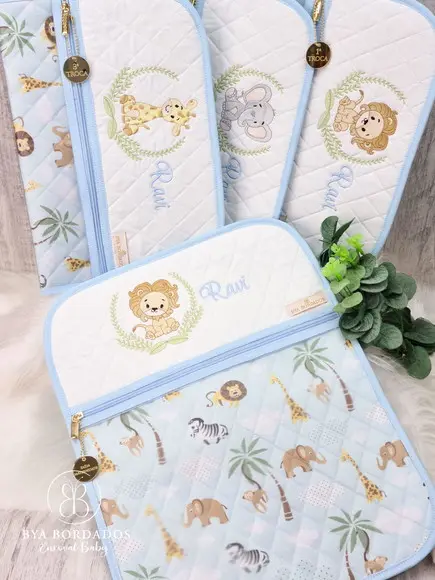 Kit Saquinho Maternidade e Saco Roupa Suja Safari
