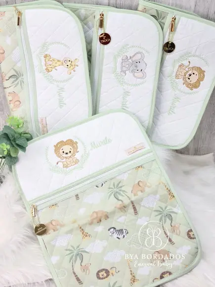 Kit Saquinho Maternidade e Saco Roupa Suja Safari