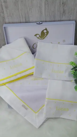 Kit Toalha Fralda Capuz e Fraldas Poá