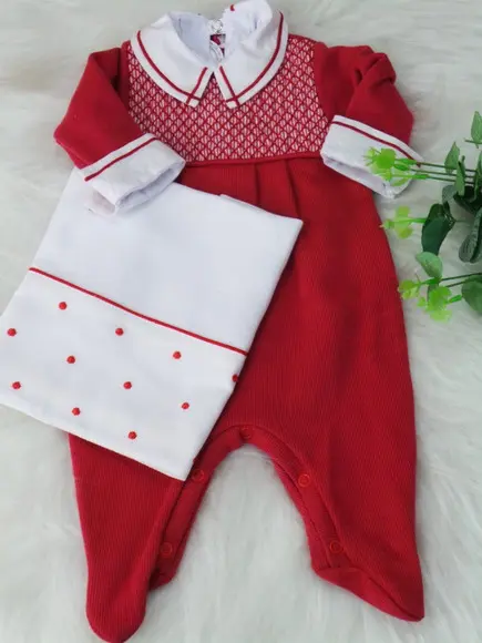 Macacão Bebê com Body Brinde Fralda de Boca Personalizada