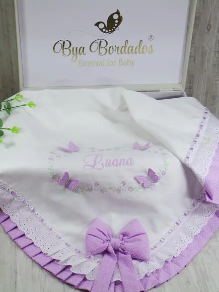 Manta Bebê Em Piquet Personalizada