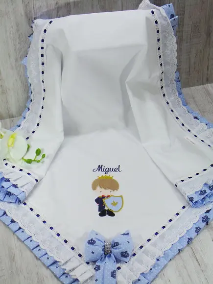 Manta Bebê em Piquet Príncipe