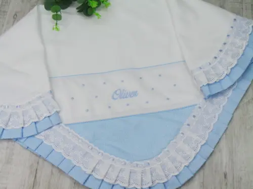 Manta Bebê Personalizada Poá