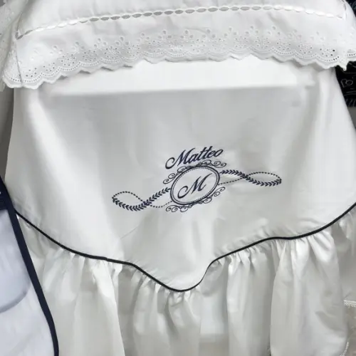 Manta Luxo Cobre Leito Maternidade Beb Brasão Personalizado
