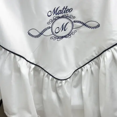 Manta Luxo Cobre Leito Maternidade Beb Brasão Personalizado