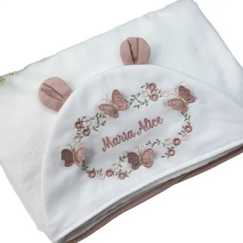 Toalha Capuz Orelhinha Personalizada