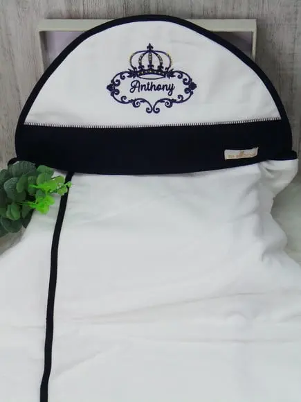 Toalha Capuz Personalizada Coroa