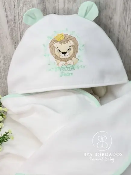 Toalha de Banho Capuz Personalizada Safari