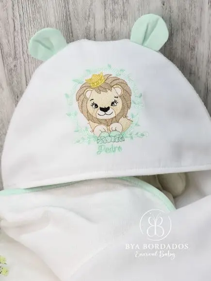 Toalha de Banho Capuz Personalizada Safari