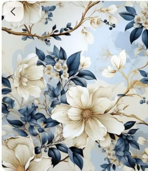 Cortina Romance Floral para varão