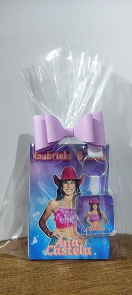 Bloquinho + Chaveiro Tema Ana Castela qualquer Tema.