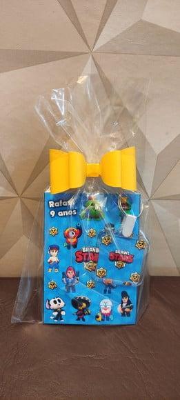 Bloquinho + Chaveiro Tema Brawl Stars qualquer Tema.