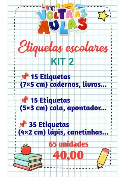 Etiquetas Escolares qualquer Tema