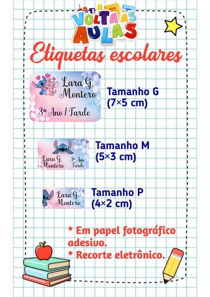 Etiquetas Escolares qualquer Tema