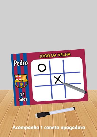 Jogo da Velha Tema Barcelona fazemos Qualquer Tema.