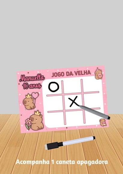Jogo da Velha Tema Capivara fazemos Qualquer Tema.