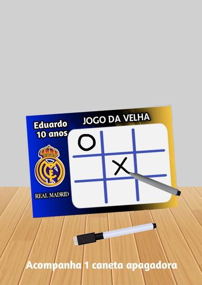Jogo da Velha Tema Real Madrid fazemos Qualquer Tema.