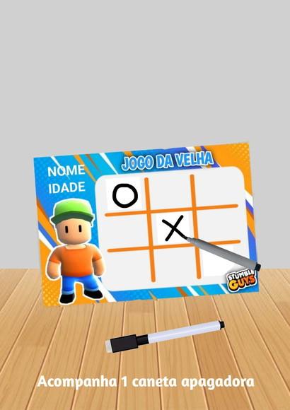 Jogo da Velha Tema Stumble Guys fazemos Qualquer Tema.