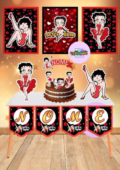 Kit Só Um Bolinho Tema Betty Boop.