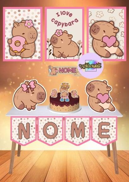 Kit Só Um Bolinho Tema Capivara.