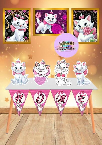Kit Só Um Bolinho Tema Gata Marie 2.