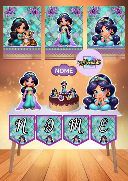 Kit Só Um Bolinho Tema Jasmine Baby.
