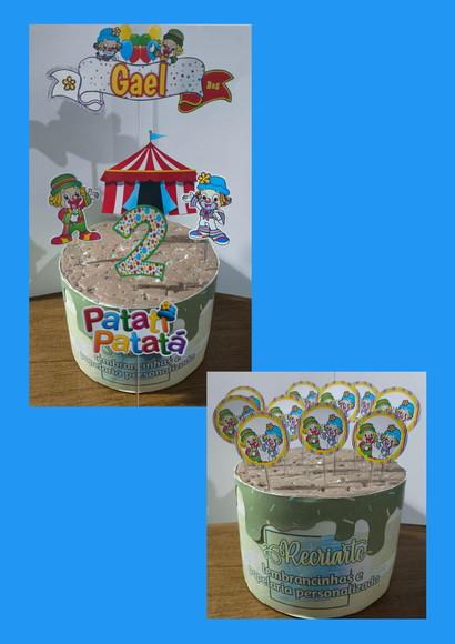 Kit Só Um Bolinho Tema Patati e Patatá.