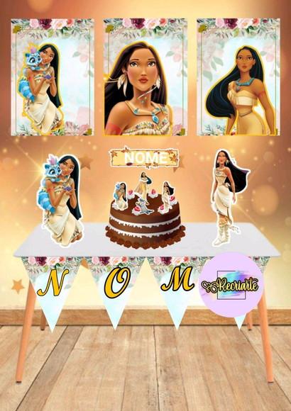 Kit Só Um Bolinho Tema Pocahontas.