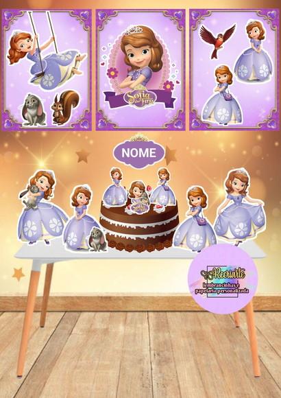 Kit Só Um Bolinho Tema Princesa Sofia.