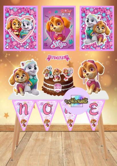 Kit Só Um Bolinho Tema Skye.