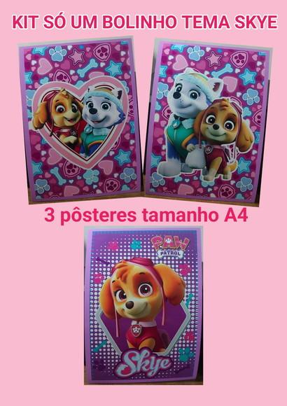 Kit Só Um Bolinho Tema Skye.